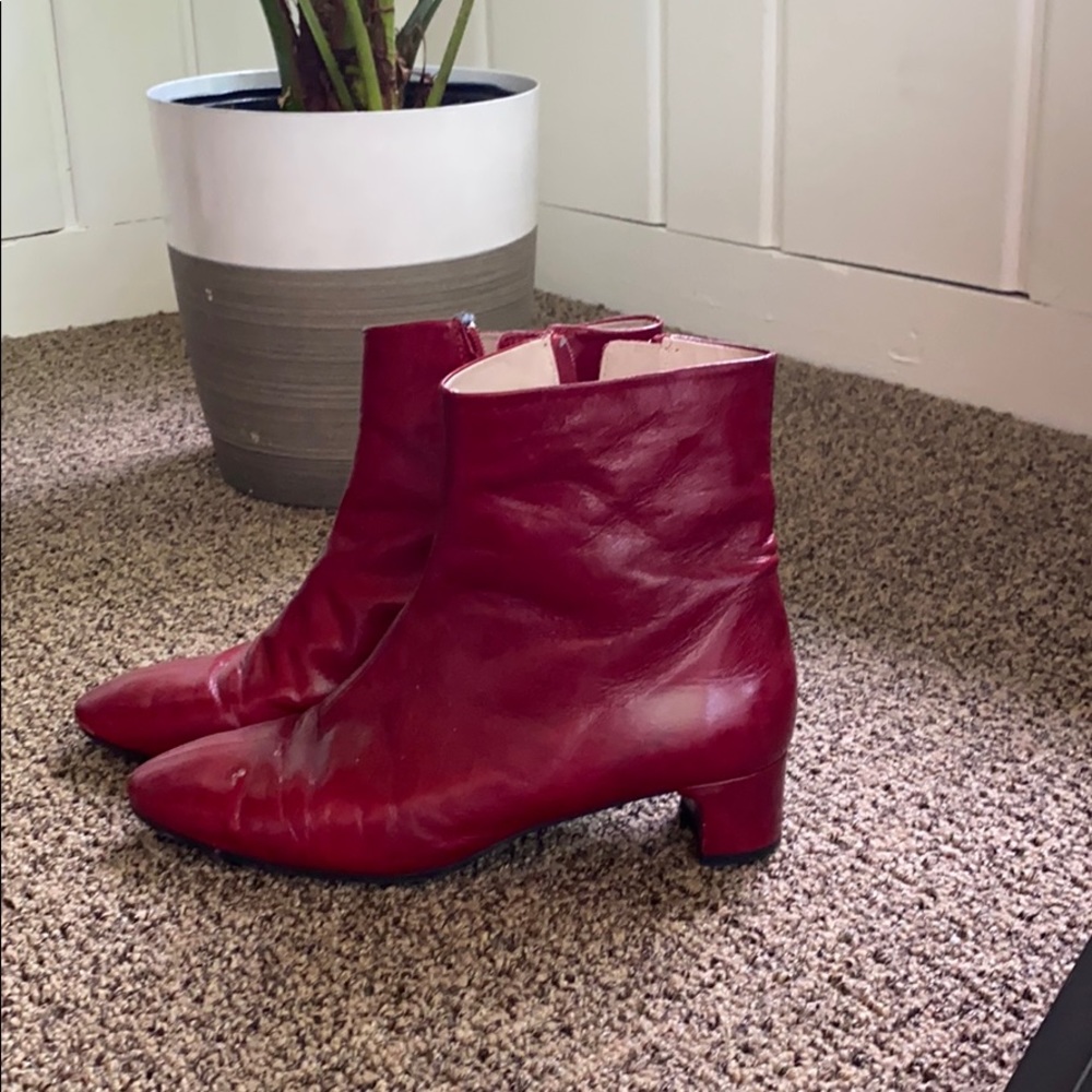Zara Red Boots